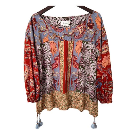 Anthropologie Tops - By Anthropologie Sonrisa Paisley Blouse‎ Size Medium